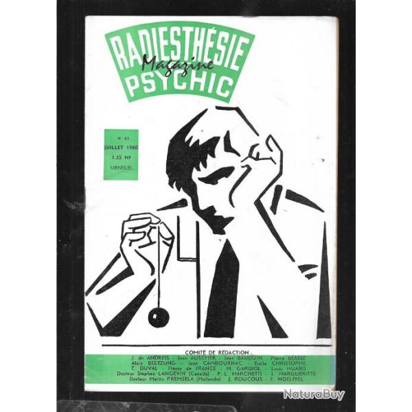 radiesth�sie et psychic magazine n�63 juillet 1960 , magn�tisme, science des ondes, parapsycho