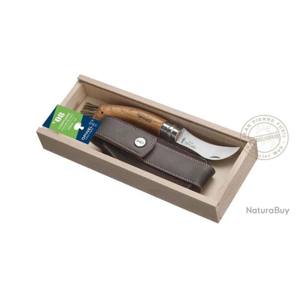 Coffret OPINEL - Lame inox N8 Champignon - manche chne