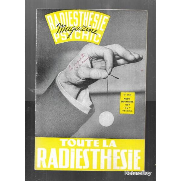 radiesth�sie et psychic magazine n�35-36 aout-septembre 1957 , magn�tisme, science des ondes, para