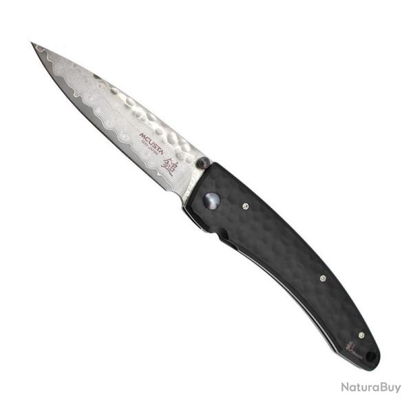 Couteau "Tsuchi" martel�, Couleur noir, Manche acier inox [Mcusta]