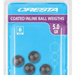 Cresta Coated Inline Ball Weights 6pcs 3