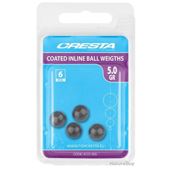 Cresta Coated Inline Ball Weights 6pcs 4