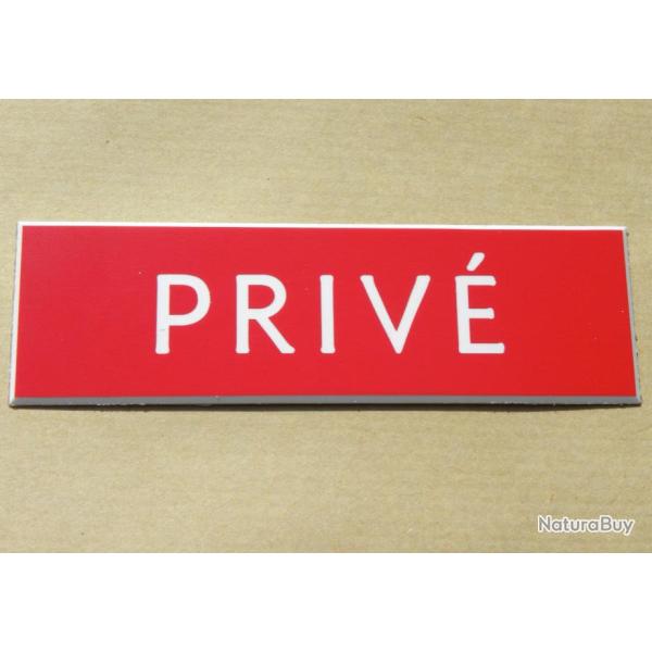 Plaque adh�sive PRIV� rouge Format 50x150 mm
