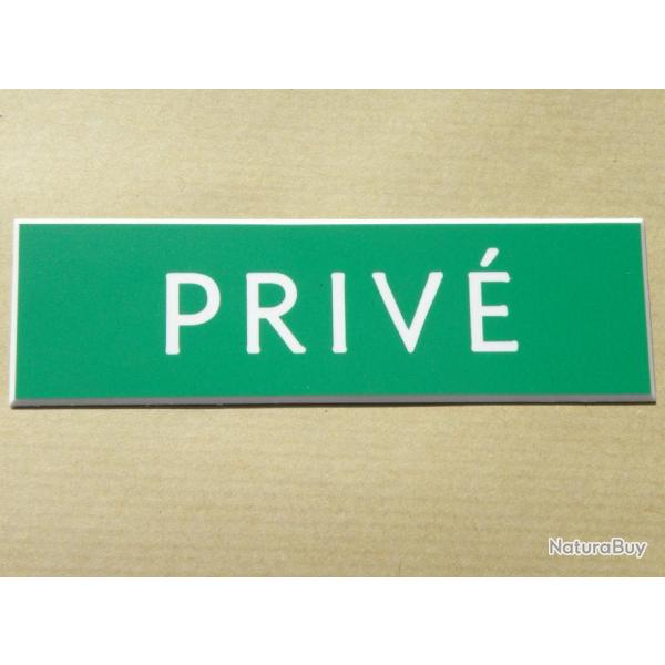 Plaque adh�sive PRIV� vert Format 50x150 mm