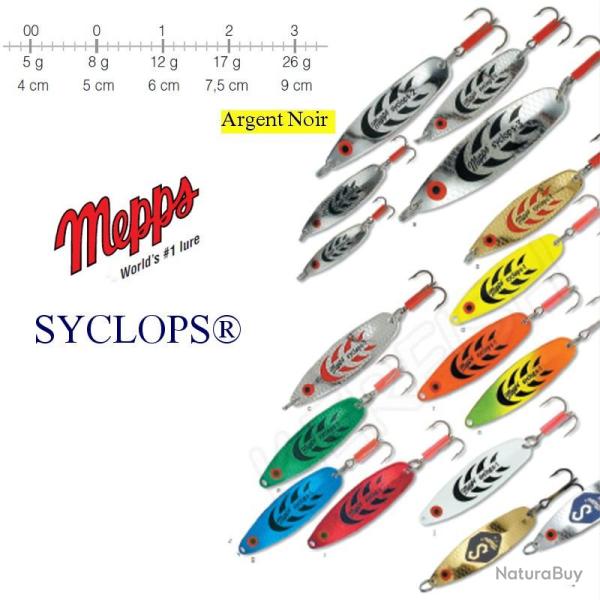 CUILLERS SYCLOPS MEPPS FABRICATION FRANCAISE Argent Noir 00 / 5 g