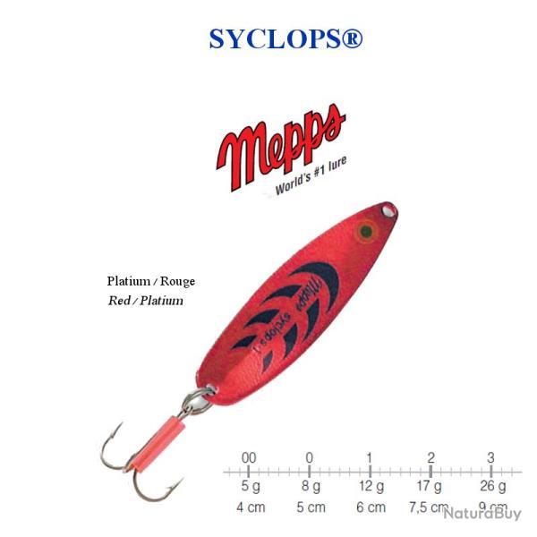 CUILLERS SYCLOPS� MEPPS FABRICATION FRANCAISE Platium Rouge 3 / 26 g