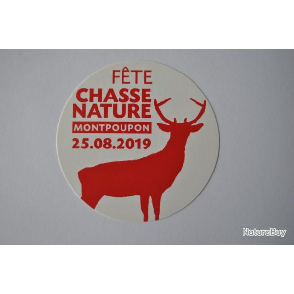autocollant fete de la chasse montpoupon