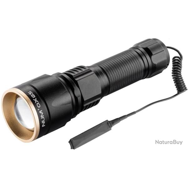 Lampe Tactique rechargeable NUM'AXES 3 Led Blanche-Rouge-Verte Lampe torche  LED multicolores