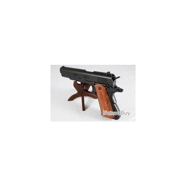 R�plique Pistolet  Mod 45 /1911 Noir plaquette  Bois