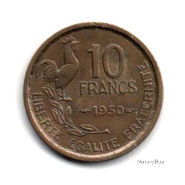 Pi�ce de Monnaie France  10 francs Guiraud 1950