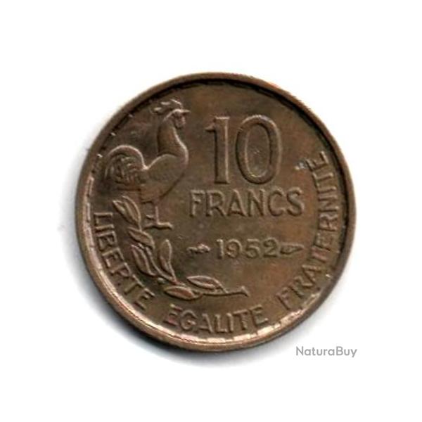 Pi�ce de Monnaie France  10 francs Guiraud 1952
