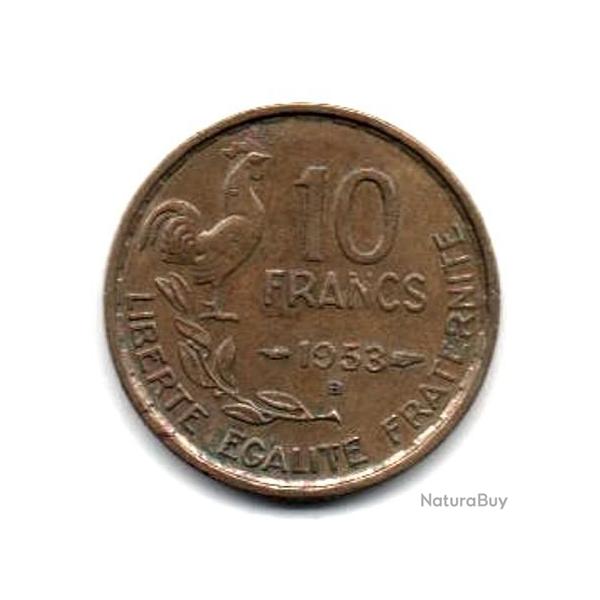Pi�ce de Monnaie France  10 francs Guiraud 1953 Beaumont le Roger