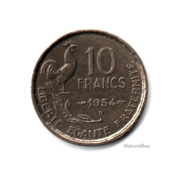 Pi�ce de Monnaie France  10 francs Guiraud 1954 Beaumont-Le-Roger
