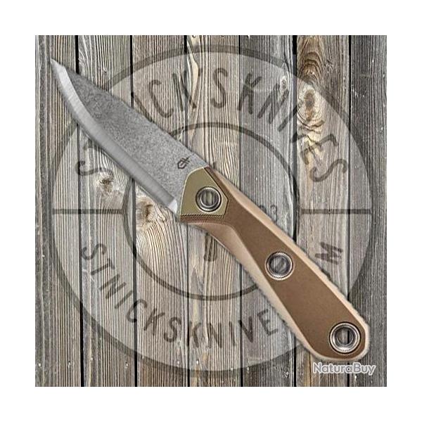 Couteau Gerber Principle Coyote Brown Lame Acier 420HC Manche Rubber Etui Polymer Made USA G1657