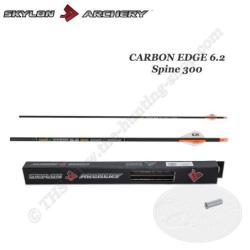 SKYLON ARCHERY 12 Fl&egrave;ches Carbone EDGE 6.2 300 Fl&egrave;ches coup&eacute;es et inserts coll&eacute;s