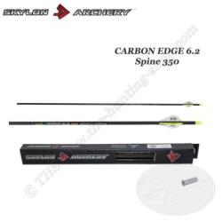 SKYLON ARCHERY 12 Fl&egrave;ches Carbone EDGE 6.2 350 Fl&egrave;ches coup&eacute;es et inserts coll&eacute;s