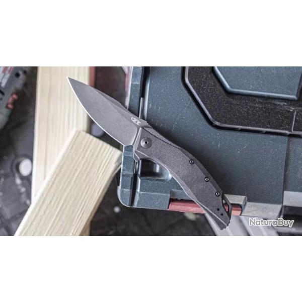 Couteau Zero Tolerance A/O Lame Acier CPM-20CV Manche G10 Linerlock Clip Made USA ZT0357BW