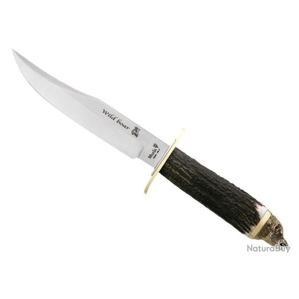 POIGNARD MUELA WILDBOAR CERF 16CM INOX + COFFRET