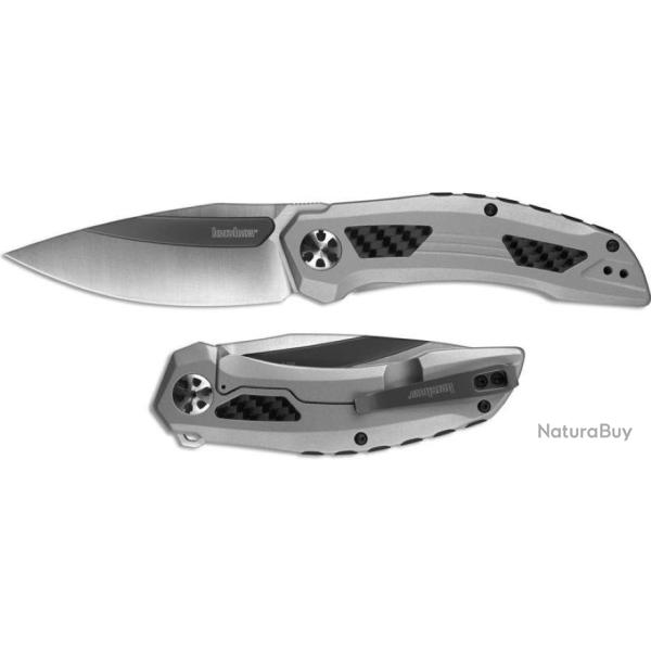Couteau Kershaw Norad Lame Acier D2 Manche Acier/Fibre Carbone Framelock Clip KS5510