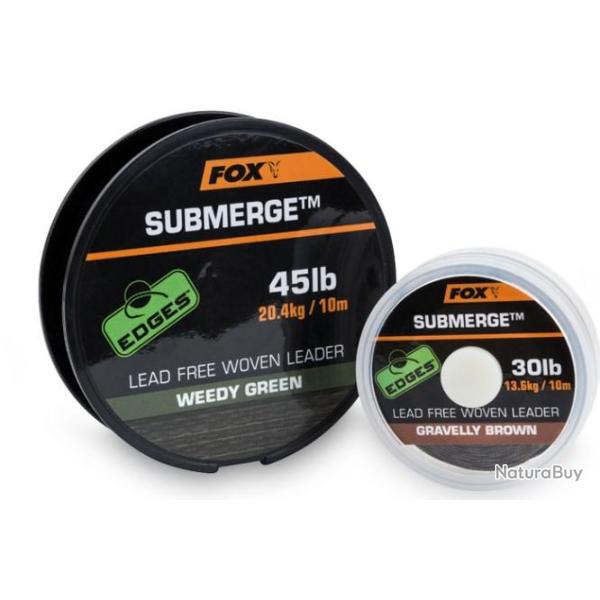 LEADCORE SUBMERGE LEAD FREE LEADER GREEN 10M FOX