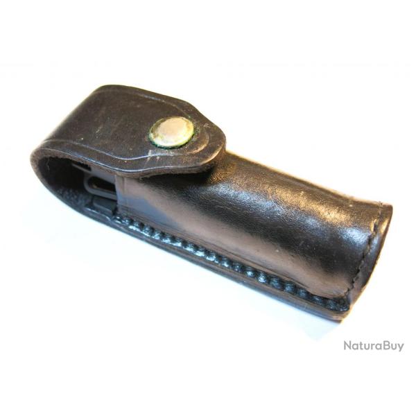 Etui cuir porte bombe CS ou couteau Police US fabrication Smith et Wesson