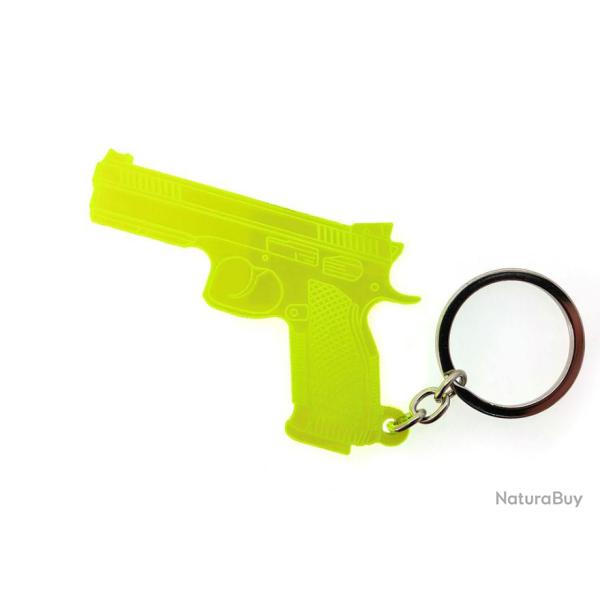 Porte-cl�s CZ 75 shadow 9mm jaune fluo