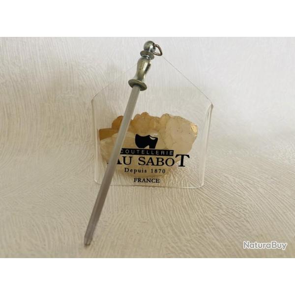 Mini fusil � aiguiser pour couteaux de poche avec sa m�che en chrome dur.