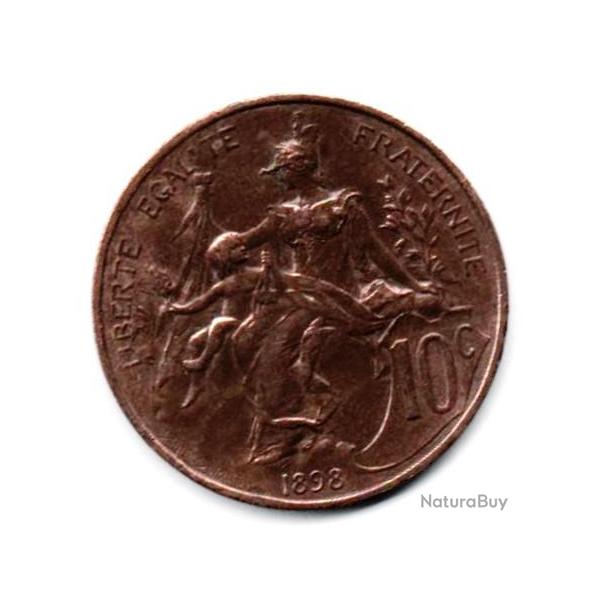 Pi�ce de Monnaie  France  10 centimes Daniel-Dupuis 1898 qualite