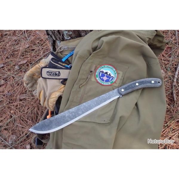 Machette ESEE Expat Darien Machete Acier Carbone 1075 Manche Micarta Etui Canvas Salvador ESDARIEN