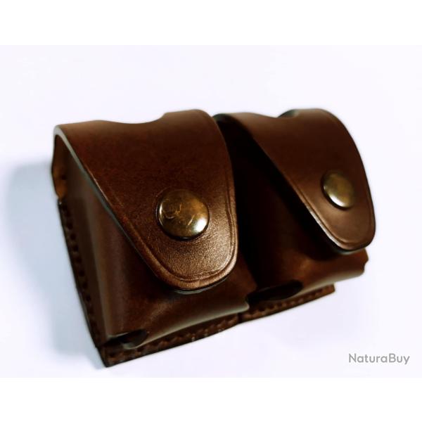 VALENTIN GANCH DOUBLE PORTE SPEED LOADER OU JET LOADER 6 COUPS AVEC CLIP DE CEINTURE