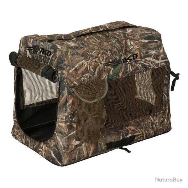 Caisse de transport camo pliante pour chien de chasse L