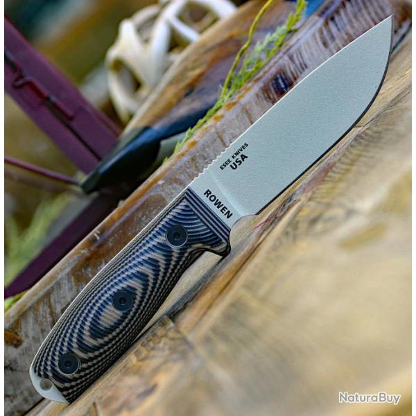 Couteau ESEE Esee-4 Desert Tan Coyote Brown/Black G10 Acier Carbone 1095 Etui Plastic USA ES4PDT005
