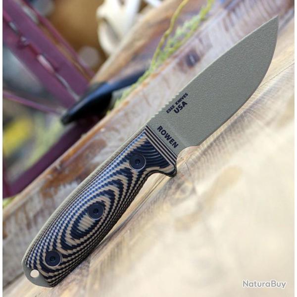 Couteau ESEE Esee-3 Dark Earth Manche Coyote/Black G10 Acier Carbone 1095 Etui Abs USA ES3PMDE005