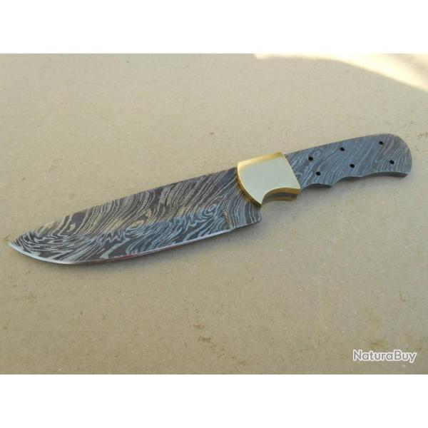 Lame A Customiser Damas 256 Couches Drop Point Garde en Laiton BL134D