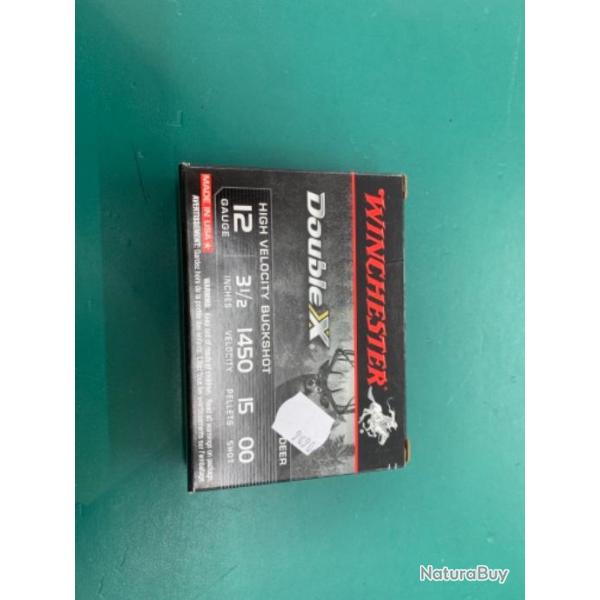 Chevrotine 12/89 winchester double x 15 pellets par 50 cartouches