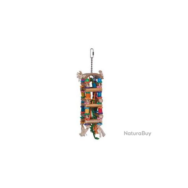 JOUET OISEAU BAMBOO TOWER MULTICOLORE 20CM