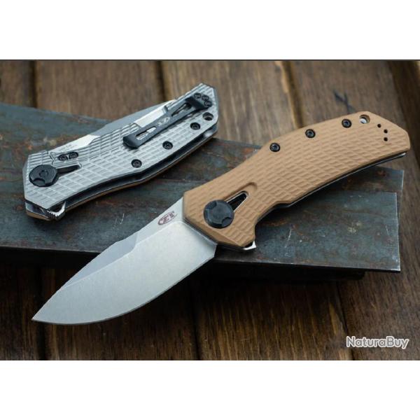 Couteau Zero Tolerance CPM-20CV Manche Coyote G10/Titane Framelock Clip Made USA ZT0308
