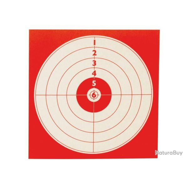 200 Cibles 14X14cm Fond Rouge