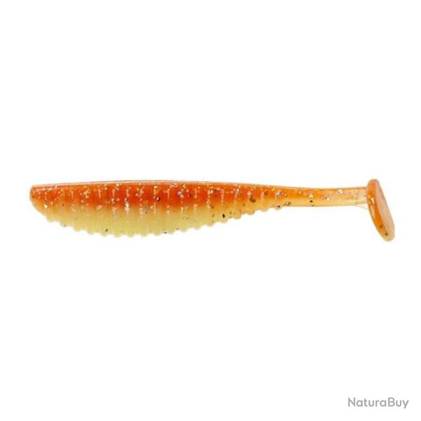 Leurre souple S Cape Shad 3.5 pouces Reins par 6 Orange Chartreuse