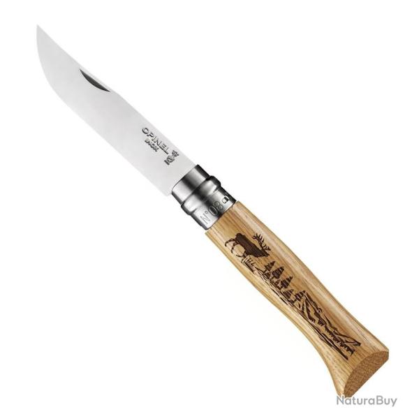Couteau Opinel n� 8 VRI "Animalia 3" ch�ne, Motif cerf [Opinel]