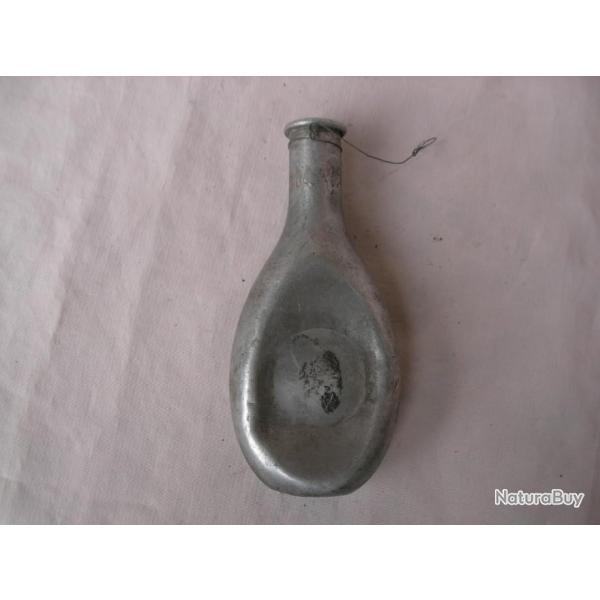 WW1 FRANCE FIOLE/FLASKE EN ALUMINIUM FRAN�AISE PERSONNALIS�E " DIVISION LA GAULOISE 1914-1918" RARE