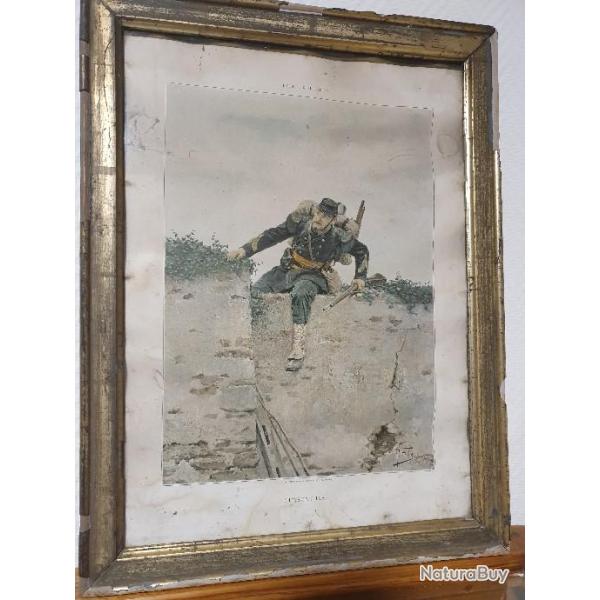 CADRE AVEC GRAVURE ANCIENNE