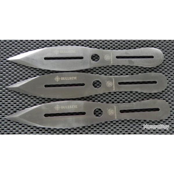 Lot de 3 Couteaux de Lancer Smith&Wesson Lame Acier 2Cr13 SWTK10CP