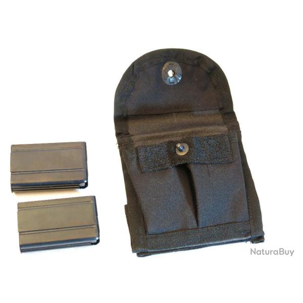 Porte chargeur USM1 en cordura noir avec 2 chargeurs 10 coups