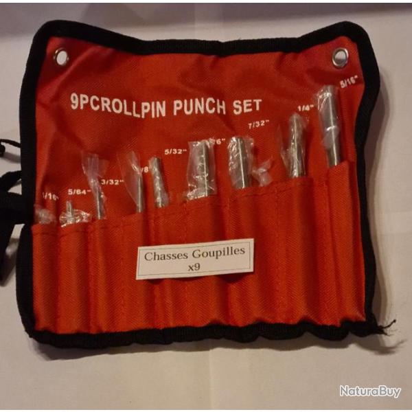 9 chasses goupilles pour pistolets et armes longues (reste 5 articles)