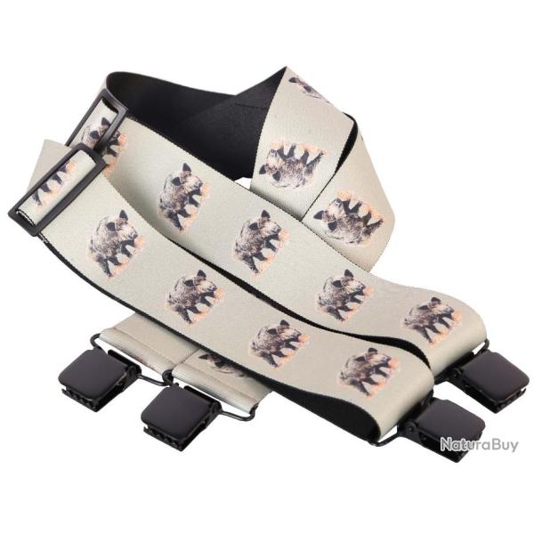 Somlys Bretelles larges motif sanglier 169