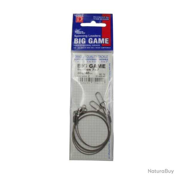 Bas ligne acier Surfstrand 7 brins 40cm 30