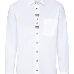 Chemise traditionnelle avec &eacute;cussons Couleur Blanc
