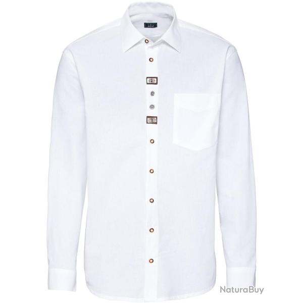 Chemise traditionnelle avec �cussons Couleur Blanc