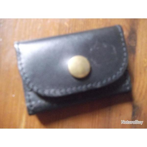 porte-cartouche cuir noir